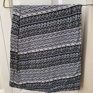 Grey printed maxi skirt